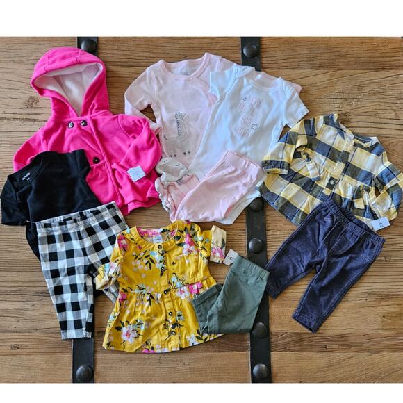 Carter's Infant Girl Fall Winter 10 piece bundle New sz 3m - Picture 1 of 5